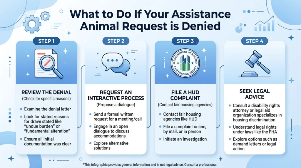 What Can Renters Do If an Assistance Animal Request Is Denied?