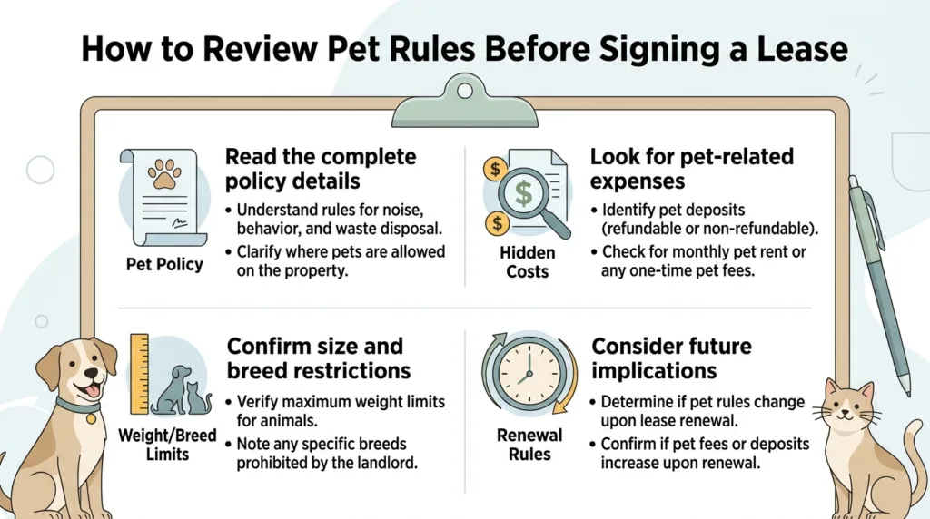 How to Review Pet Rules Before Signing a Lease Pet rules